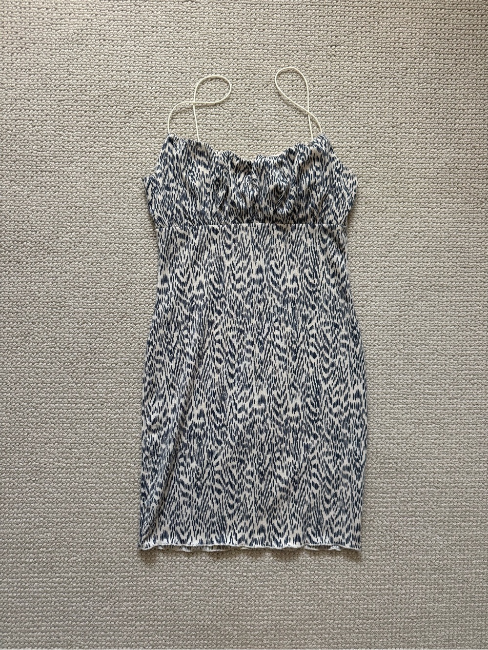 Urban Outfitters Gray and White Patterned Summer Dress
